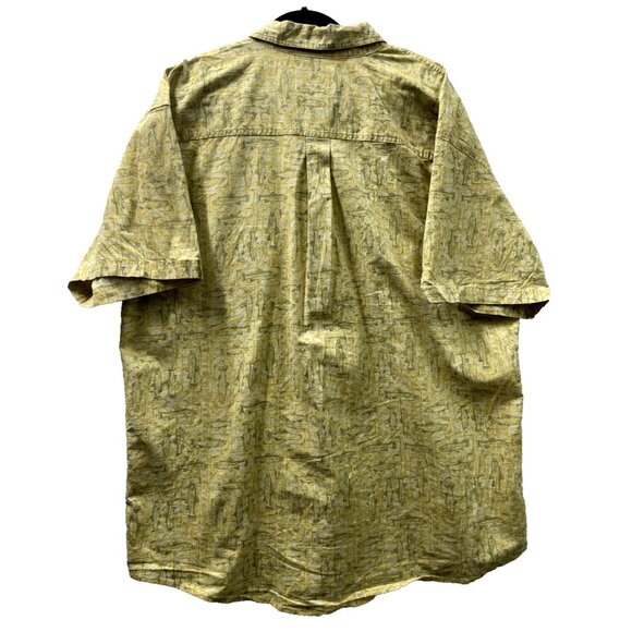 Isle of Palms Panama Jack Shirt Adult Size 2XL Yellow Gray Fish Button Men's - Picture 7 of 7